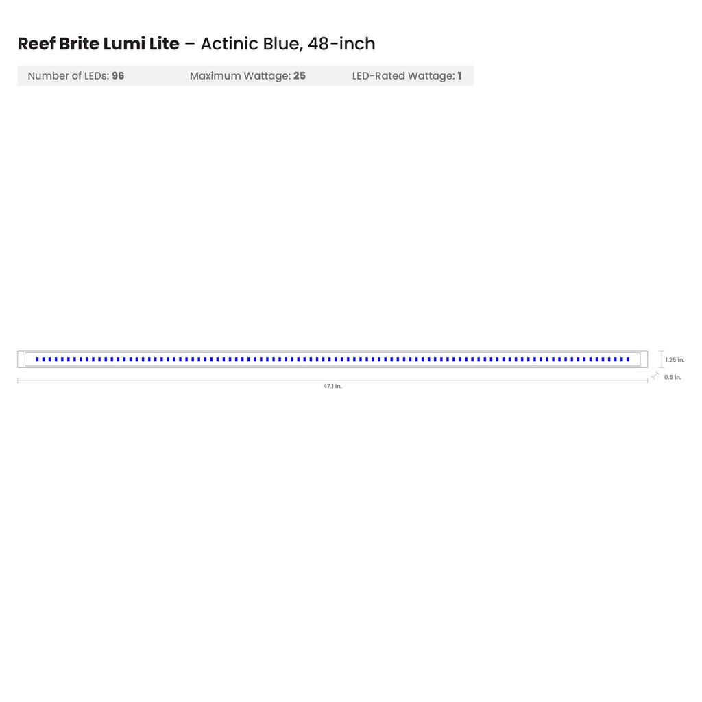 Reef Brite 48" Blue Lumi Lite LED Strip Light - Ruby Mountain Aquarium supply