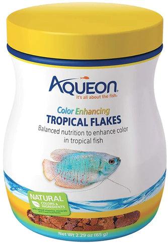 Aqueon Color Enhancing Tropical Flakes Fish Food - Ruby Mountain Aquarium supply