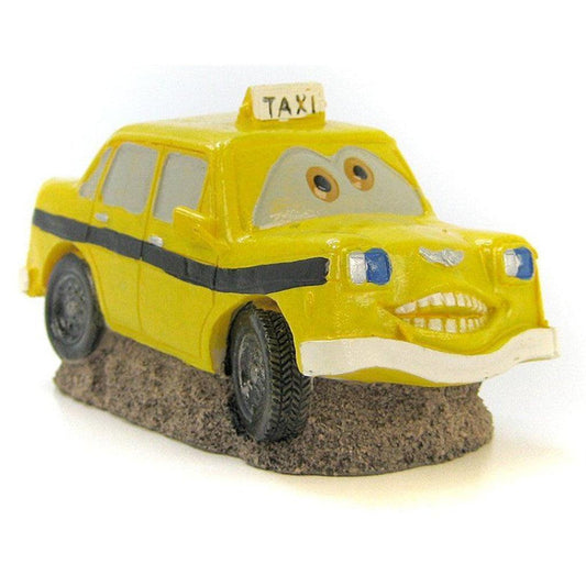 Blue Ribbon Smiley Taxi Ornament - Ruby Mountain Aquarium supply