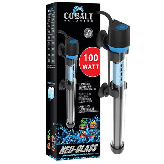 Cobalt Aquatics Neo-Glass Submersible Aquarium Heater - 100 Watt - Ruby Mountain Aquarium supply