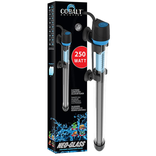 Cobalt Aquatics Neo-Glass Submersible Aquarium Heater - 250 Watt - Ruby Mountain Aquarium supply