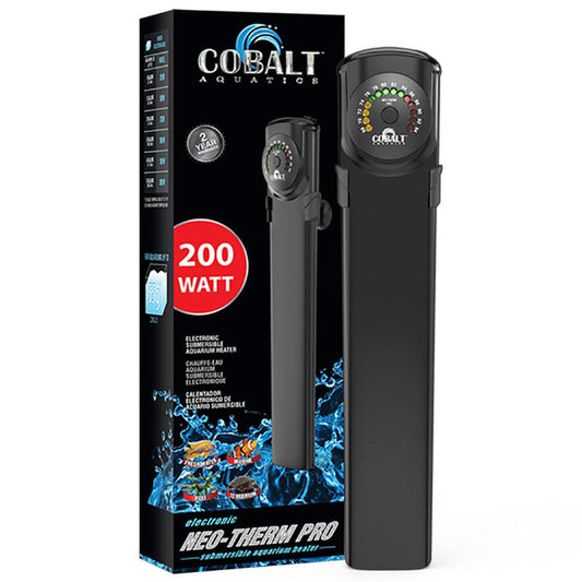 Cobalt Aquatics Neo-Therm Pro Submersible Aquarium Heater (Plastic) - 200 Watt - Ruby Mountain Aquarium supply
