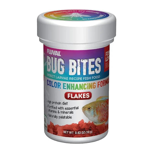 Fluval Bug Bites Color Enhancing Flakes - Ruby Mountain Aquarium supply