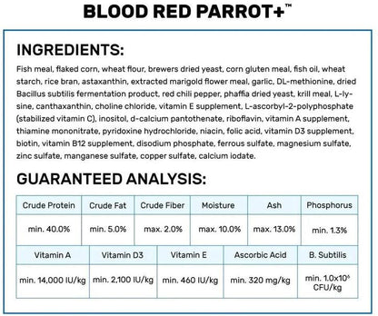 Hikari Blood Red Parrot+ Medium Pellet Food - Ruby Mountain Aquarium supply