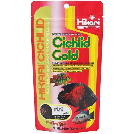 Hikari Cichlid Gold Color Enhancing Fish Food - Mini Pellet - Ruby Mountain Aquarium supply