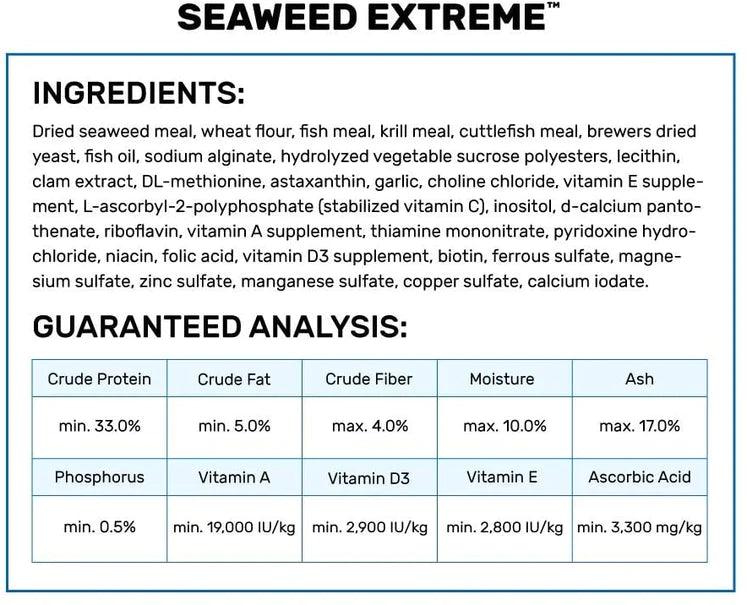 Hikari Seaweed Extreme Sinking Small Pellet Food - Ruby Mountain Aquarium supply