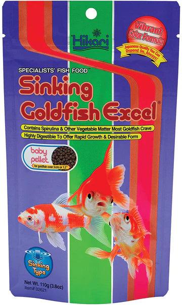 Hikari Sinking Goldfish Excel Baby Pellet Food - Ruby Mountain Aquarium supply