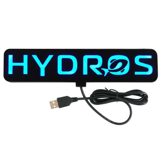 HYDROS 9in USB LED Sign - Ruby Mountain Aquarium supply