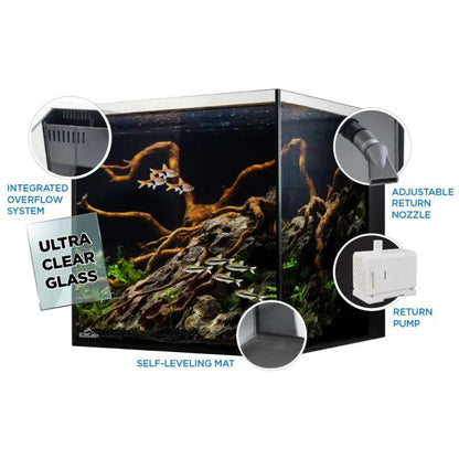 IceCap 10 Gallon Cube AIO Rimless Glass Aquarium - Ruby Mountain Aquarium supply