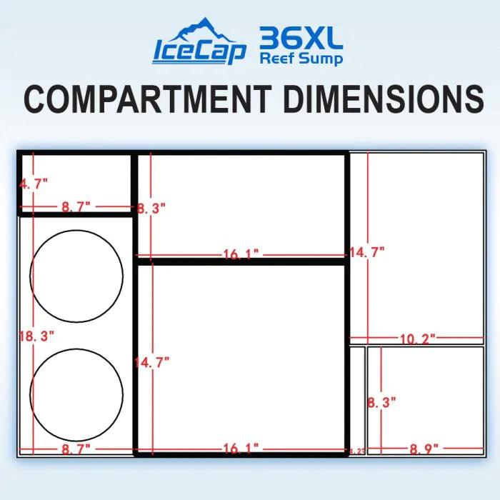 IceCap 36XL Reef Sump with Kit - Ruby Mountain Aquarium supply