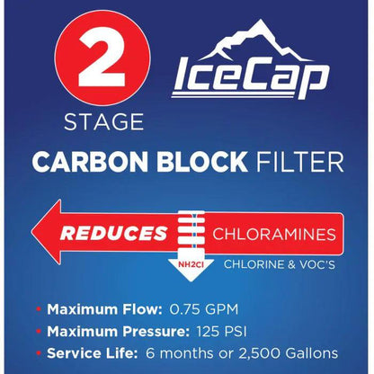 IceCap Chloramine Reducing Carbon Block Reverse Osmosis Pre-filter - Ruby Mountain Aquarium supply