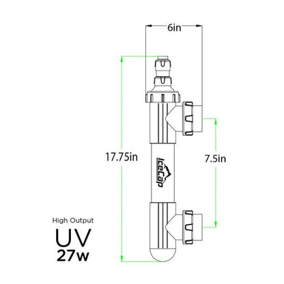 IceCap High Output UV Sterilizer - Ruby Mountain Aquarium supply