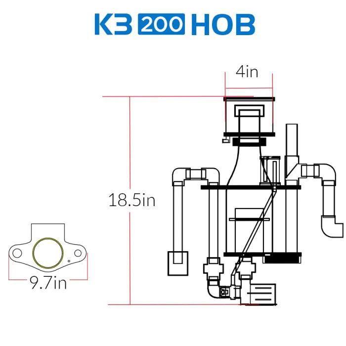IceCap K3 200 HOB Protein Skimmer - Ruby Mountain Aquarium supply