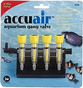 JW Pet Company Accuair 4-Way Aquarium Gang Valve - Ruby Mountain Aquarium supply