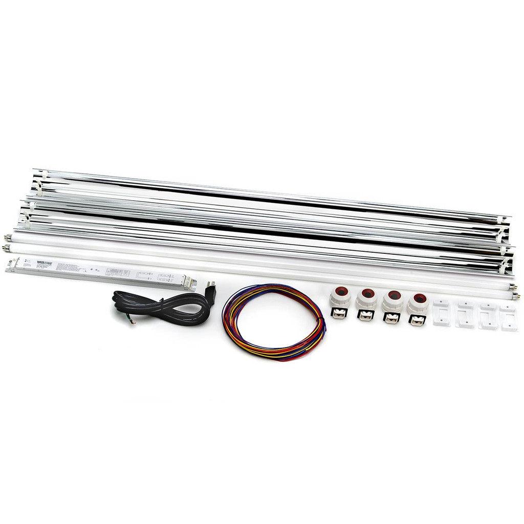 LET Lighting 24" 2x24W Miro-4 T5 High-Output Dimmable Retrofit Kit - Ruby Mountain Aquarium supply