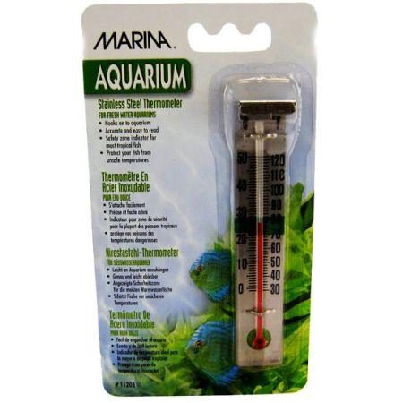 Marina Stainless Steel Thermometer - Ruby Mountain Aquarium supply