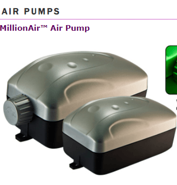 Million Air Aquarium Air Pump - Ruby Mountain Aquarium supply