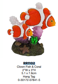 Penn-Plax Clown Fish & Coral Decor - Ruby Mountain Aquarium supply