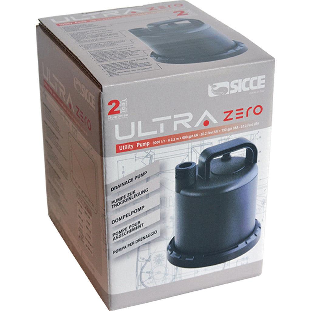 Sicce UltraZero Utility Drainage Pump - 793 gph - Ruby Mountain Aquarium supply