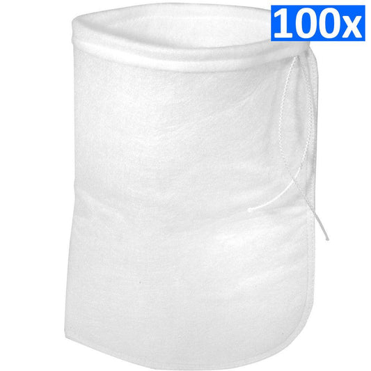 Simplicity 7" x 16" 200 Micron Filter Sock w/ Drawstring - Bulk Pack of 100 - Ruby Mountain Aquarium supply