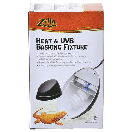 Zilla Heat and UVB Reptile Basking Fixture for Reptiles - Ruby Mountain Aquarium supply