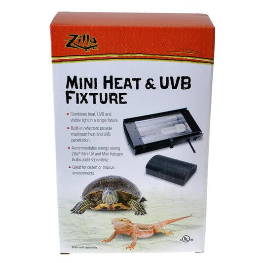 Zilla Mini Heat and UVB Reptile Fixture - Ruby Mountain Aquarium supply