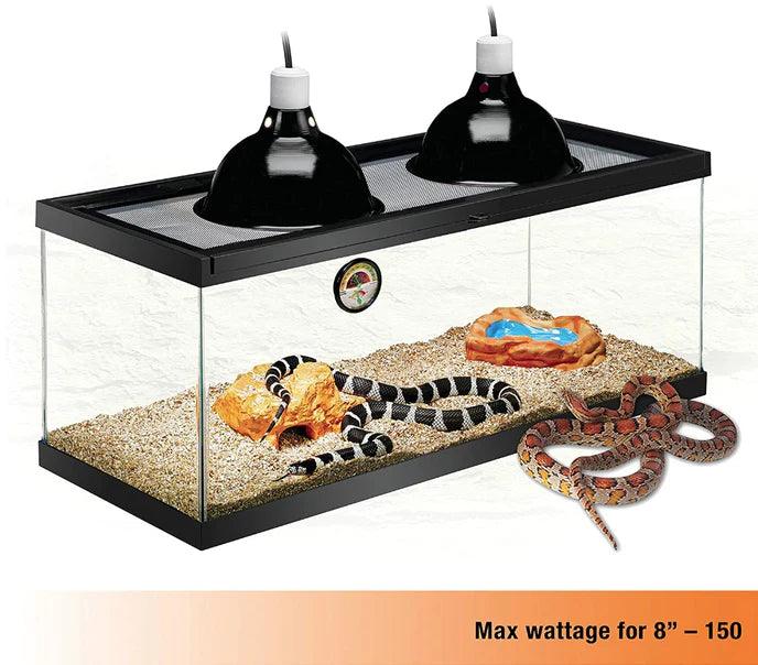 Zilla Premium Reflector Dome Provides Light and Heat for Reptiles - Ruby Mountain Aquarium supply