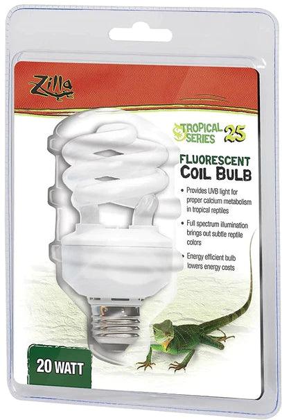 Zilla Pro Series Tropical 25 Fluorescent UVB/UVA Bulb - Ruby Mountain Aquarium supply