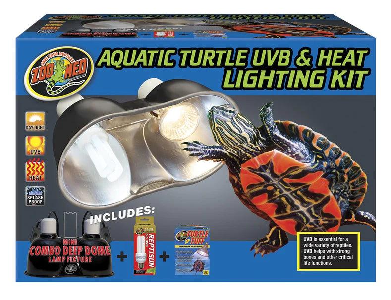 Zoo Med Aquatic Turtle UVB and Heat Lighting Kit - Ruby Mountain Aquarium supply