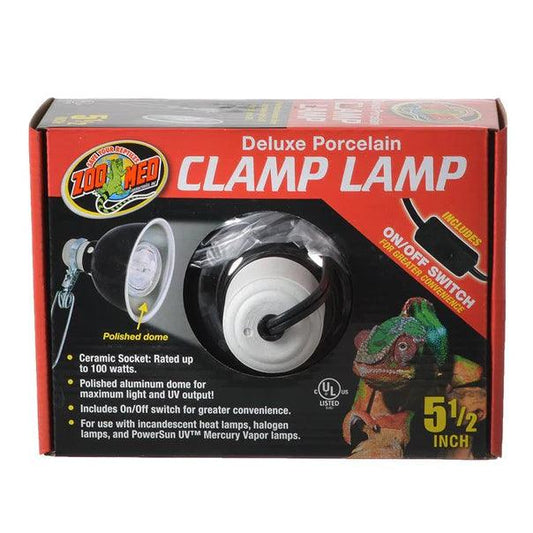 Zoo Med Deluxe Porcelain Clamp Lamp for Reptiles - Ruby Mountain Aquarium supply
