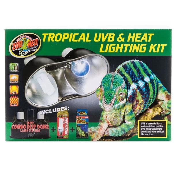 Zoo Med Tropical UVB and Heat Lighting Kit for Reptiles - Ruby Mountain Aquarium supply