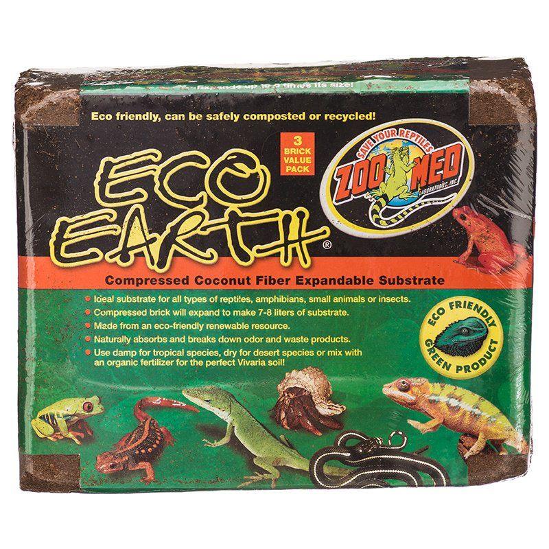 Zoo Med Eco Earth Compressed Coconut Fiber Expandable Substrate - Ruby Mountain Aquarium supply